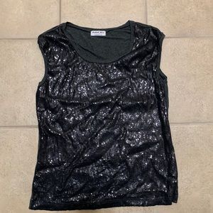 Michael stars excellent shape black sequin shirt